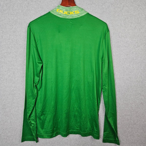 Oregon Ducks Collegiate Long Sleeve 1/4 Zip Pullover Shirt Men's Med Green - Picture 7 of 7